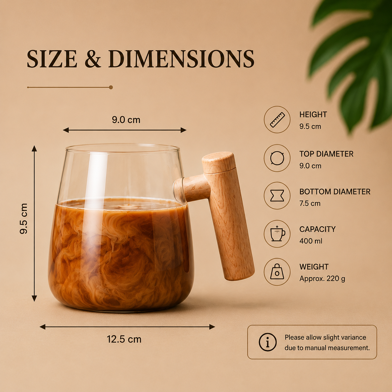 DELORALUX™ Smart Glass Mug – USB-C Rechargeable Coffee & Tea Mixer