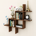 Modern Geometric Floating Wall Shelf | Premium Wooden Display & Storage Rack