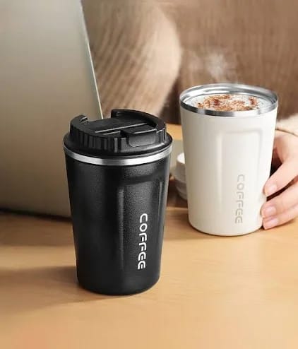 Premium Stainless Steel Insulated Coffee Tumbler | Leakproof Travel Mug (380ml)
