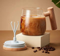 DELORALUX™ Smart Self-Stirring Glass Mug – USB-C Rechargeable Coffee & Tea Mixer