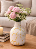 Luxury Marble Ceramic Flower Vase | Modern Decorative Table Vase for Home Décor